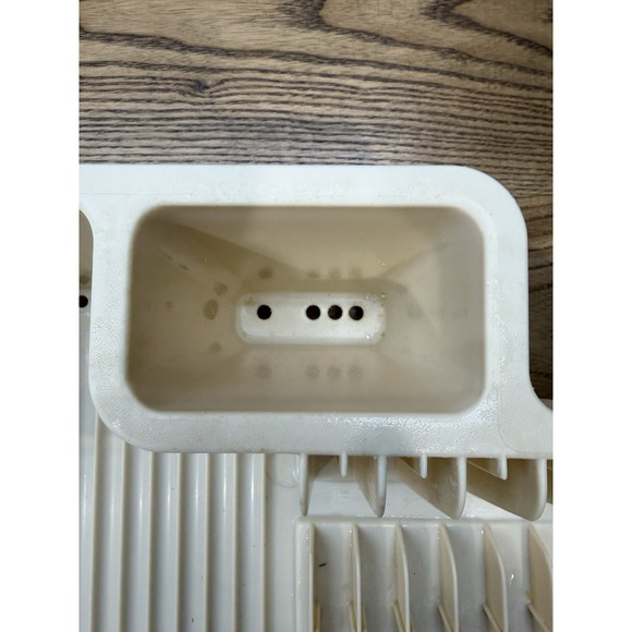Vintage Rubbermaid 6054 Space Saver Drainer Dish Dry Rack Plastic Almond Beige - Picture 2 of 12